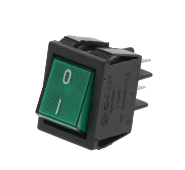 Main Power On-Off Rocker Switch, 16A 250V, 4 Pins - Parts Guru