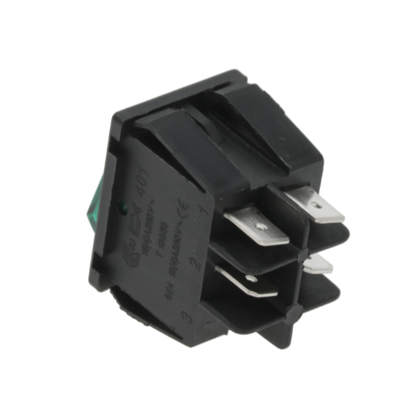 Main Power On-Off Rocker Switch, 16A 250V, 4 Pins