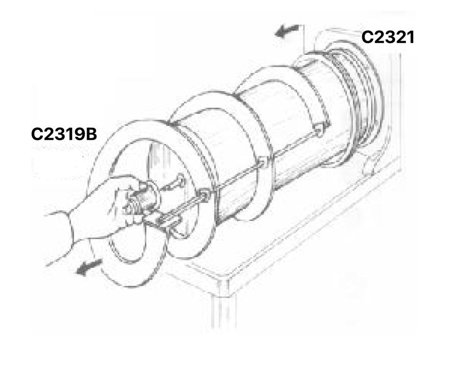 CAB FABY Auger Spiral Suction Bushing, 2 Pieces