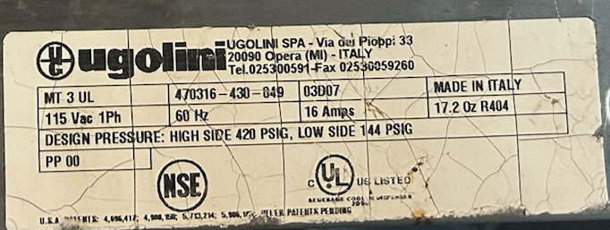 UGOLINI 10 Liter Clear Bowl MT, NHT Models