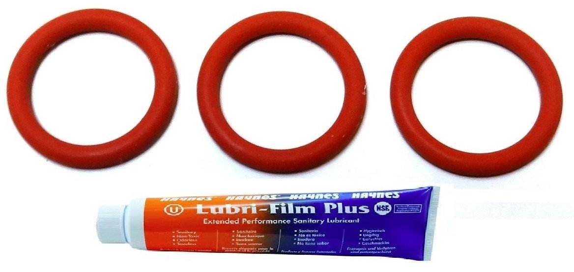 Crathco Dispensing Valve O-rings (3) with 30 gm. Lube