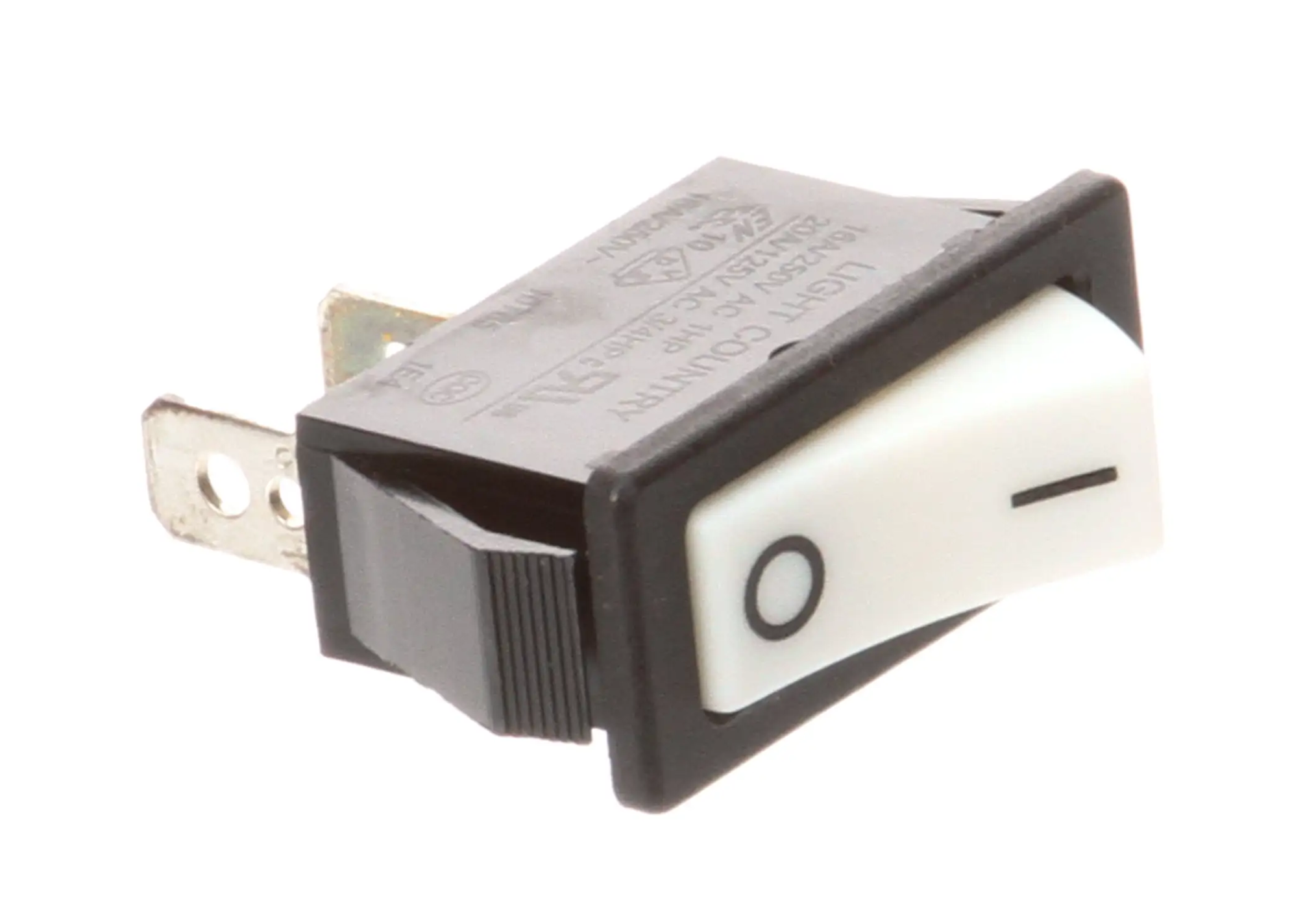 UGOLINI On-Off Switch 2 Pin, WHITE | Cecilware 00124L Rocker Switch ...